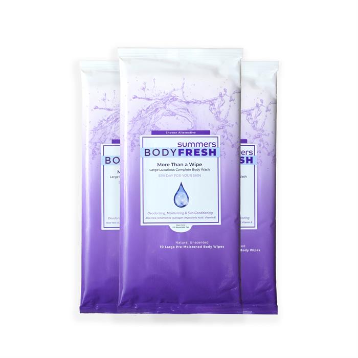Summers Body Fresh 3 Packs of Wipes - Spa Day for your Skin - 744316