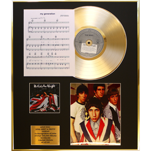 The Who - 'Kids Are Alright' 24 X 20" Framed Gold Disc & Photo Display Ltd Edition of 100 - 754495