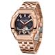 Swan & Edgar Ltd Ed Knight Automatic Watch with Stainless Steel Bracelet - Rose Black