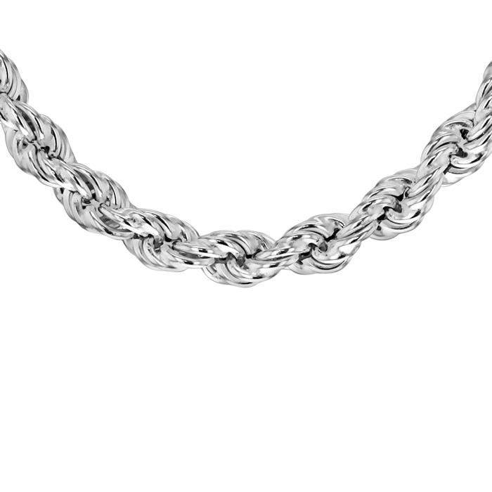Faith & Brown Italian Crafted 4.2mm Rope Necklace in Sterling Silver - 764106
