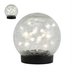 Gardenwize Solar White Crackle Ball Light - Twin Pack - 764231
