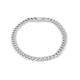 Faith & Brown Italian Crafted Gents Sterling Silver Rounded Cuban Bracelet 8" - Bracelet