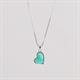 Faith & Brown Betel Natural Gemstone Pendant & Chain Necklace in Sterling Silver (16" + 2”) - Amazonite