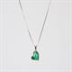 Faith & Brown Betel Natural Gemstone Pendant & Chain Necklace in Sterling Silver (16" + 2”) - Malachite