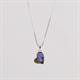 Faith & Brown Betel Natural Gemstone Pendant & Chain Necklace in Sterling Silver (16" + 2”) - Labradorite