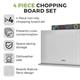Tower 4 Piece Chopping Board Set with Stand - White