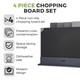 Tower 4 Piece Chopping Board Set with Stand - 782320