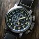 Pegoud Caudron Chronograph Watch with Leather Strap and Complimentary Gift - 790181