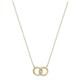 Faith & Brown Italian Crafted 9K Linked Rings Necklace 17-18"  - Gold