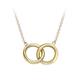 Faith & Brown Italian Crafted 9K Linked Rings Necklace 17-18"  - 796115