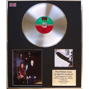 Led Zeppelin - 'Led Zeppelin' 24x20" Framed Platinum Disc & Photo Display Ltd Edition of 100 - 796742