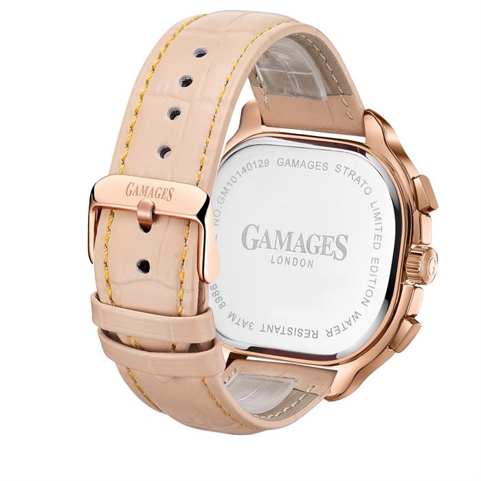 Gamages Of London Ltd Ed Strato Automatic Watch With Leather Strap - 809501