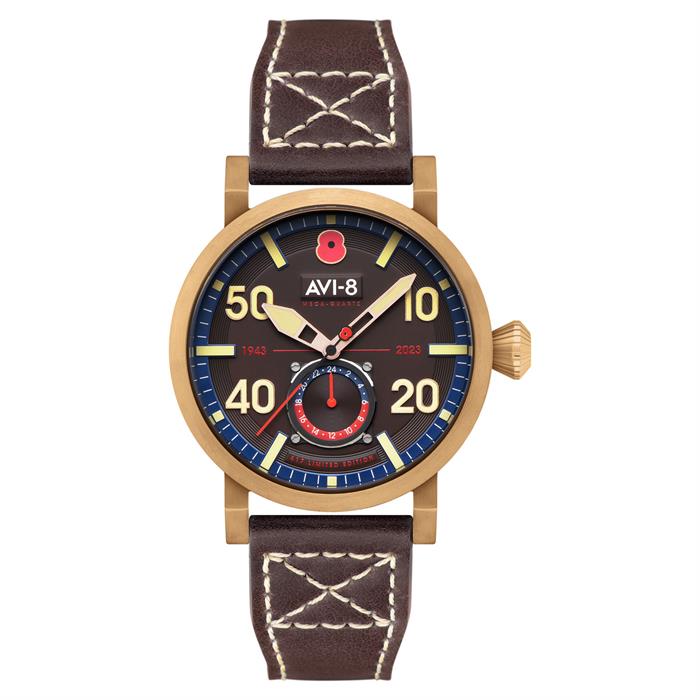AVI-8 Dambuster Ld Ed 80th Anniversary Royal British Legion Meca-Quartz Watch with Leather Strap - 830176