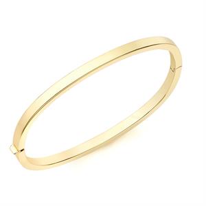 9K Yellow Gold Squared Bangle - 830895
