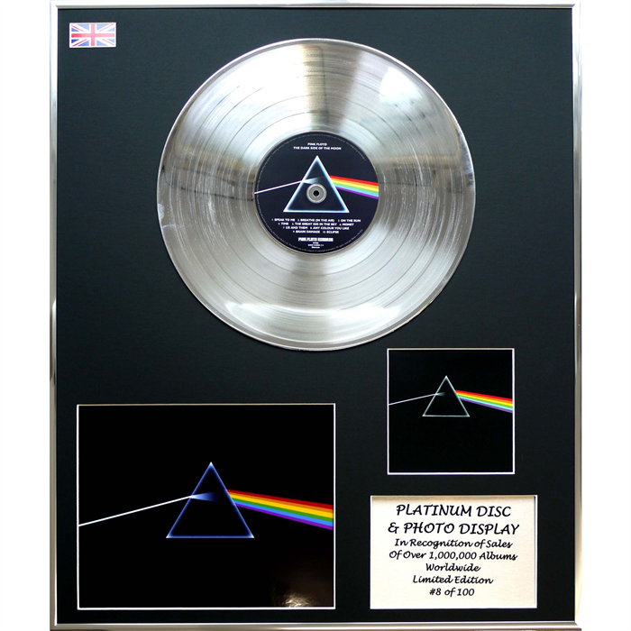 Pink Floyd - 'Dark Side of the Moon' 24x20" Framed Platinum Disc & Photo Display Ltd Edition of 100 - Pink Floyd