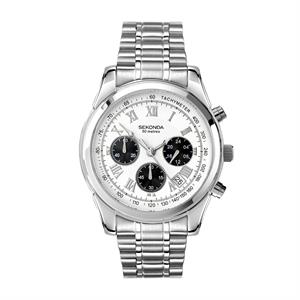 Sekonda Gents Sports Chronograph Watch with Stainless Steel Bracelet  - 849555