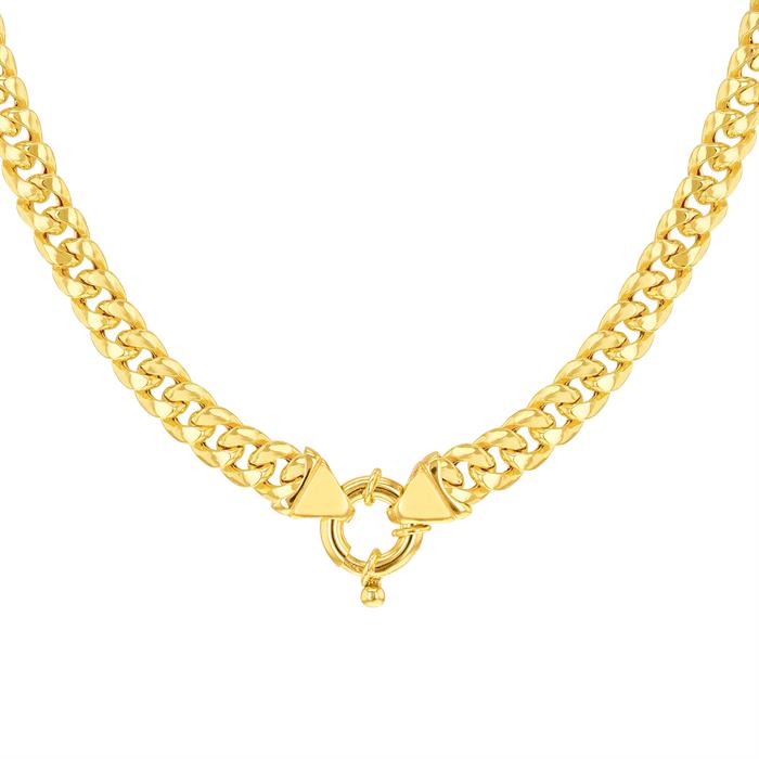 Faith & Brown Italian Crafted 9k Gold 6mm Cuban Link Necklace 18" - 855303