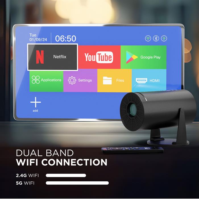 DMD Mini Projector with WIFI Enabled 5000L - 858971