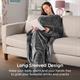 Carmen Heated Wearable Blanket with 4 Heat Settings and 90 Min Automatic Timer 183cm x 155cm - 859518