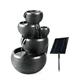 Gardenwize Cascading Solar Water Feature - Black