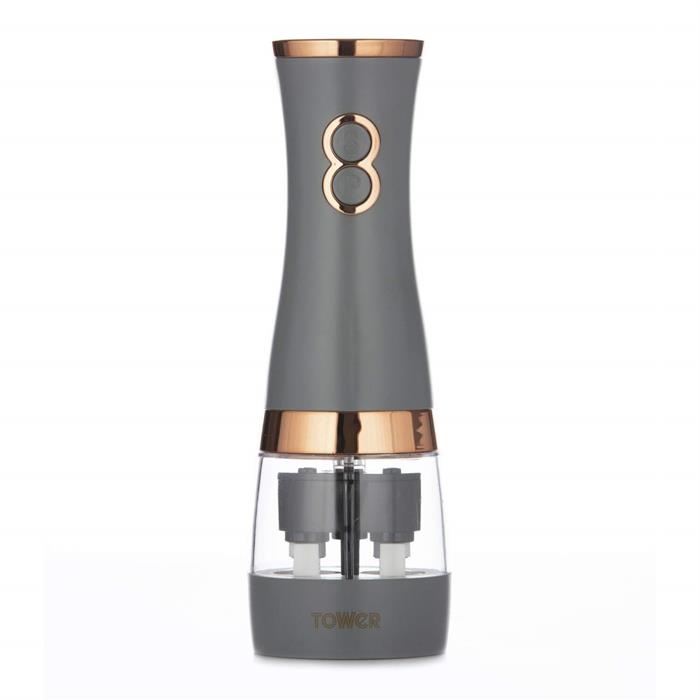 Tower Electric Salt and Pepper Mills, Battery Operated with Adjustable Ceramic Grinders - 862946