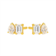 0.50ct SI Created Diamond 'Violetta Toi Et Moi' Stud Earrings (Gold Vermeil or Platinum Plated) - 865935