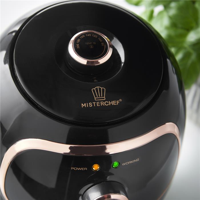 MisterChef VORTX Air Fryer with 30 Minute Timer and Adjustable Temperature Control for Healthy Oil Free or Low Fat Cooking 2L - 875190