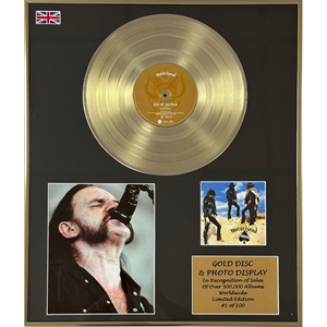 Motorhead - 'Ace of Spades' 24x20" Framed Gold Disc & Photo Display Ltd Edition of 100 - 875620