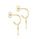 Faith & Brown Italian Crafted 9K Gold Drop Heart Earrings - 887033