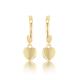 Faith & Brown Italian Crafted 9K Gold Drop Heart Earrings - 887033