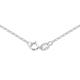 Faith & Brown Italian Crafted Open Heart Necklace in Sterling Silver 16" - Open Heart