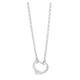 Faith & Brown Italian Crafted Open Heart Necklace in Sterling Silver 16" - 892947