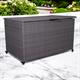 Charcoal Weave KD Cushion Storage Box with Gas Lift 645L - 899957