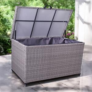 Charcoal Weave KD Cushion Storage Box with Gas Lift 645L - 899957