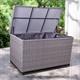 Charcoal Weave KD Cushion Storage Box with Gas Lift 645L - 899957