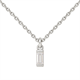 0.14ct SI Created Diamond 'Noya' Pendant & Chain (Gold Vermeil or Platinum Plated) - Platinum Plated