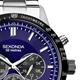 Sekonda Gents Sports Navy Dial Chronograph Watch with Stainless Steel Bracelet - 917683
