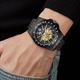 Samuel Joseph Ltd Ed IP Skeleton Automatic Watch with Stainless Steel Bracelet - 921292