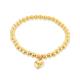 Faith & Brown Italian Crafted Stretchy Beaded Bracelet 7" - Choose Sterling Silver or Gold Plated Sterling Silver - 922353