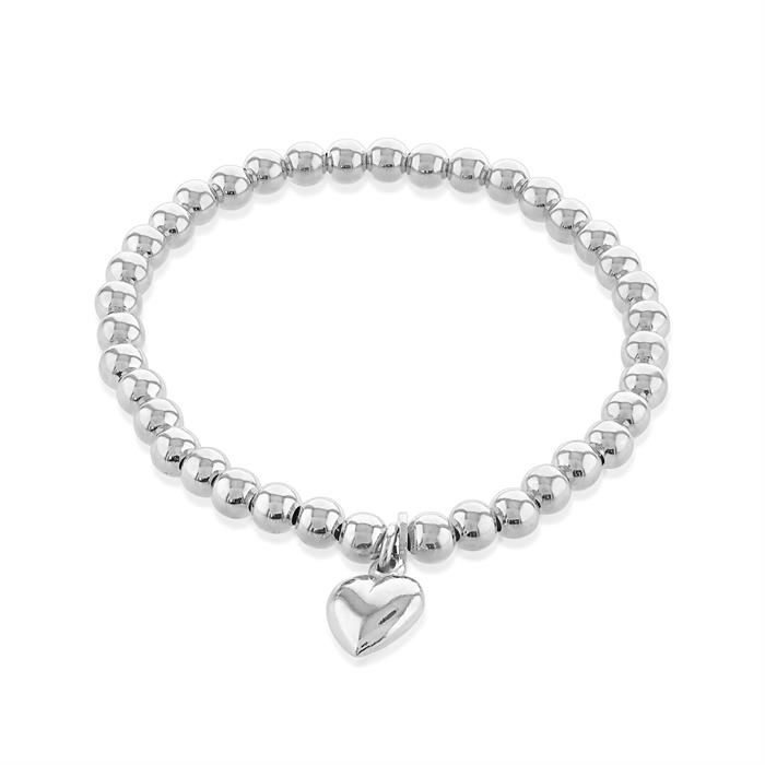 Faith & Brown Italian Crafted Stretchy Beaded Bracelet 7" - Choose Sterling Silver or Gold Plated Sterling Silver - 922353