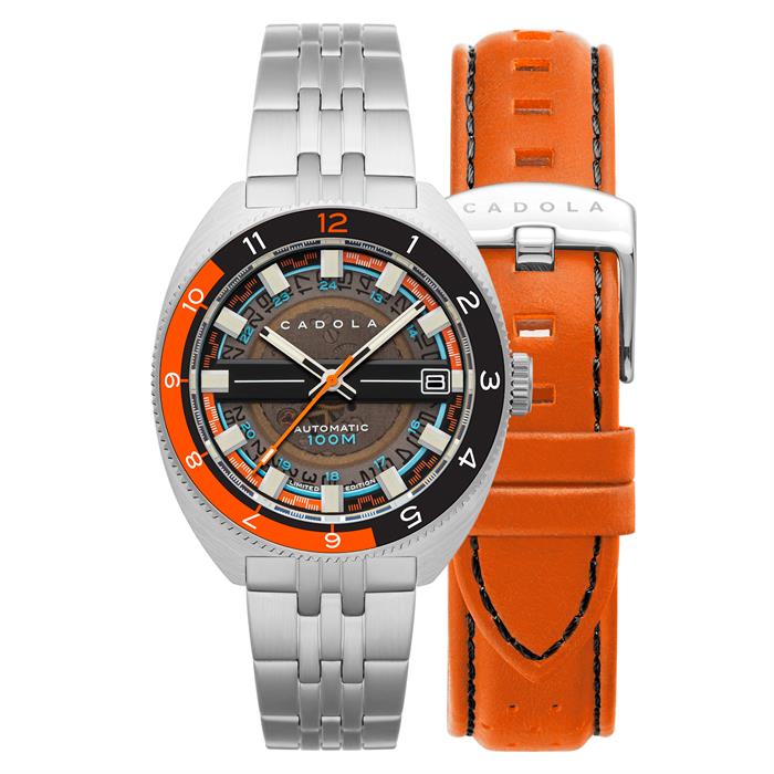 Cadola Gents Automatic 1977 Watch with Stainless Bracelet and Additional Strap - 926183