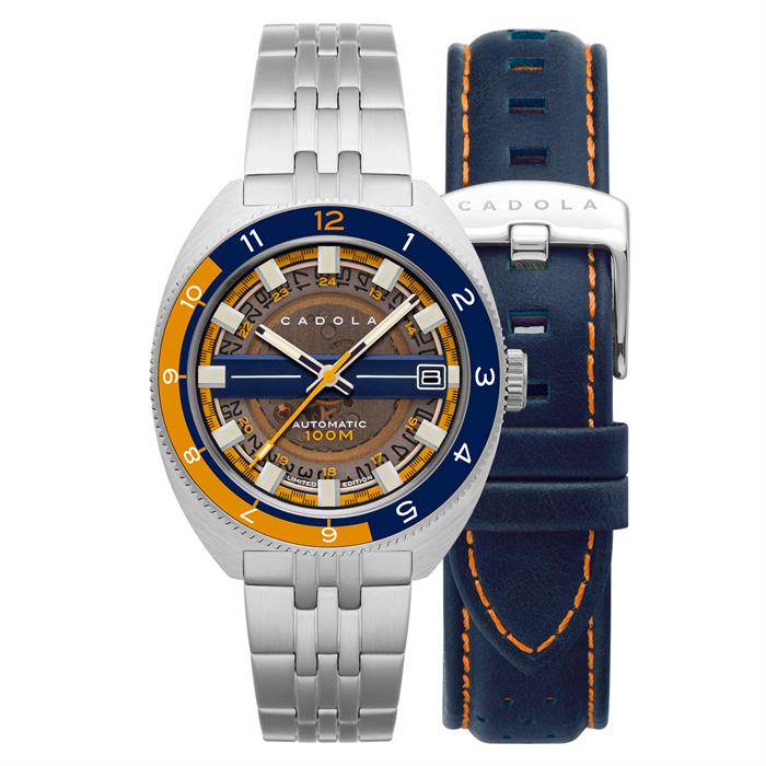 Cadola Gents Automatic 1977 Watch with Stainless Bracelet and Additional Strap - 926183