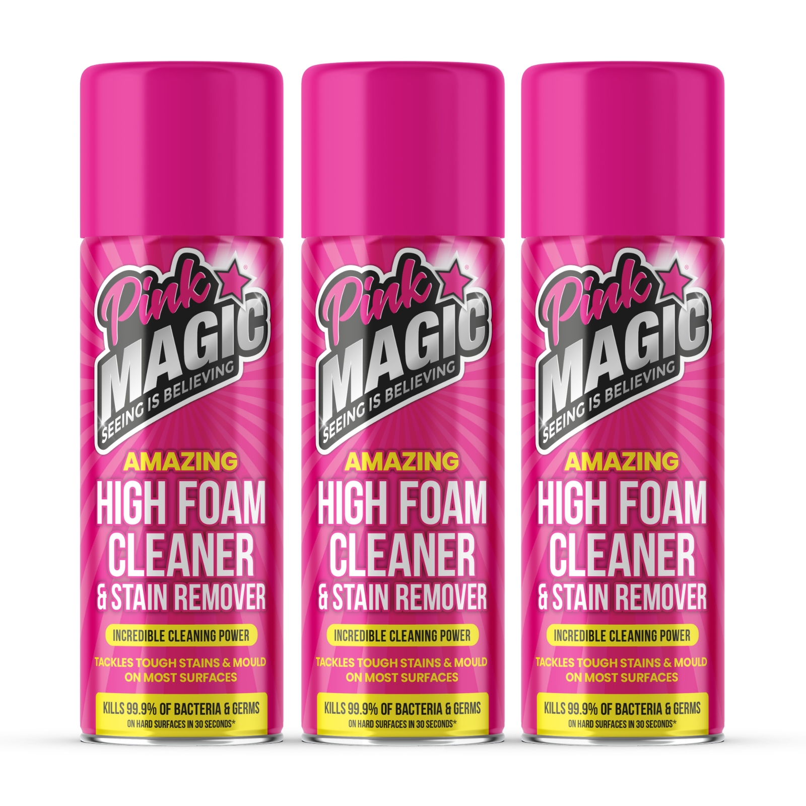 Pink Magic High Foam Cleaner 500ml (Pack of 3) | Foam Spray - ShopOnTV
