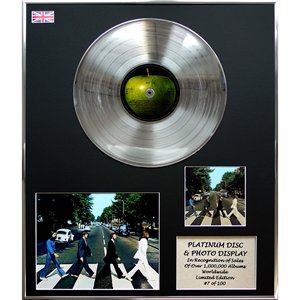 The Beatles - 'Abbey Road'  24 X 20" Framed Platinum Disc & Photo Display Ltd Edition of 100 - 938239
