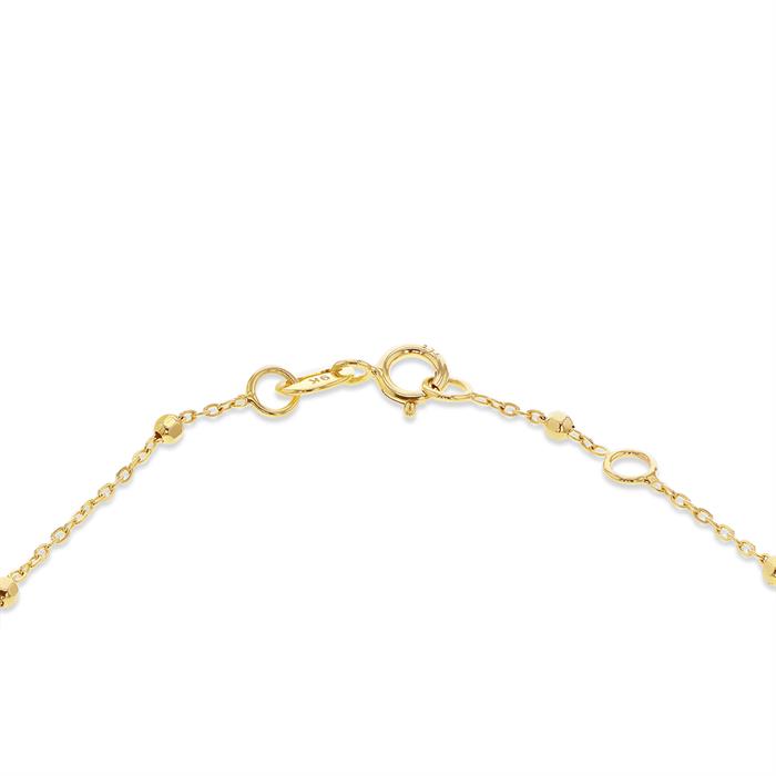 Faith & Brown 9K Gold 'Luce' Adjustable Heart Bracelet 7-7.5" - 943959