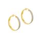 Faith & Brown 18K Gold Plated Sterling Silver 'Catwalk' Stardust Hoop Earrings 40mm - 18K Yellow Gold Plated
