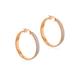 Faith & Brown 18K Gold Plated Sterling Silver 'Catwalk' Stardust Hoop Earrings 40mm - 18K Rose Gold Plated