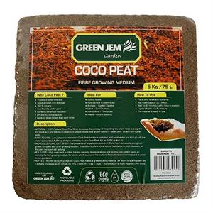 Compost Brick 5kg - Provides 75L of Compost - 100% Natural Coco Peat - Pack of 2 - 958382