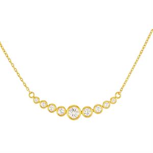 0.39ct SI Created Diamond 'Radiance' Cascade Necklace (Gold Vermeil or Platinum Plated) - 958779