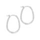 Faith & Brown Sterling Silver Stardust Oval Creole Earrings - Creole Earrings